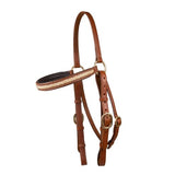 Syd Hill Rawhide Browband Barcoo Bridle Head - Natural