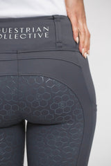 Equestrian Collective Honeycomb Technical Tights - Mountain Grey