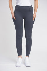 Equestrian Collective Honeycomb Technical Tights - Mountain Grey
