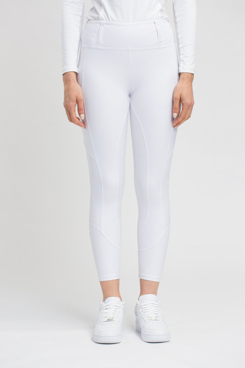 Equestrian Collective Competition Honeycomb Technical Tights - White
