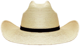 Sunbody Hat - Kids Cattleman Palm Leaf Hat - Natural