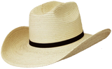 Sunbody Hat - Kids Cattleman Palm Leaf Hat - Natural