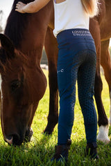 Equestrian Collective Youth Honeycomb Technical Tights - Navy
