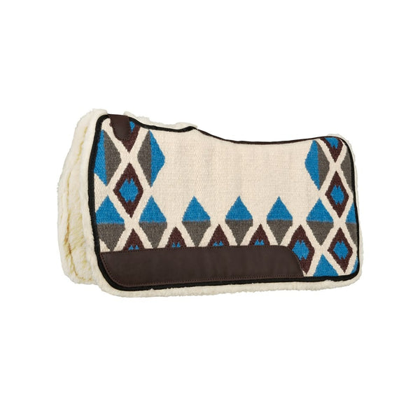 Fort Worth Navajo Fleece Lined Saddle Pad - Cream