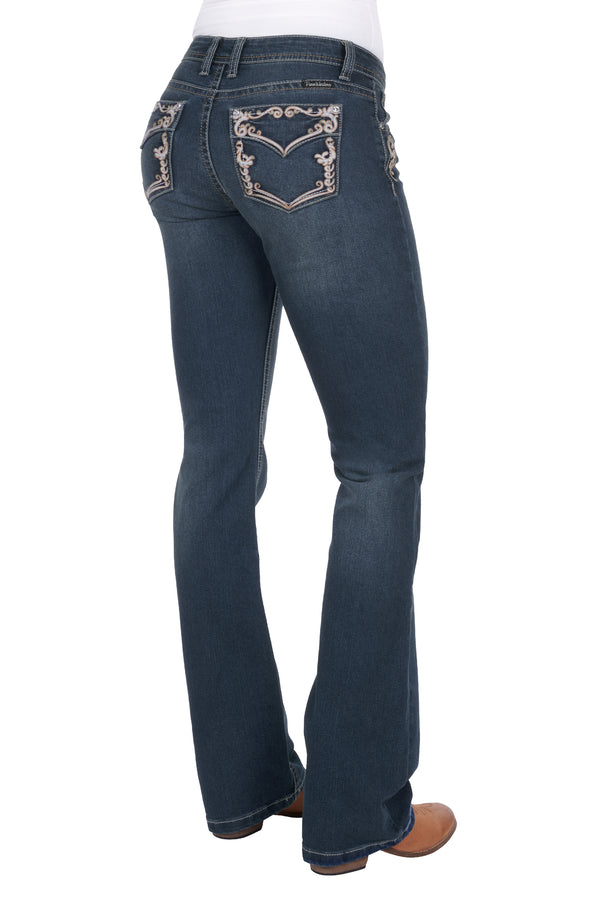 Pure Western Womens Carolina Relaxed Rider Jeans - 36 Leg