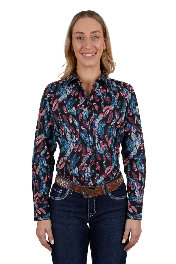 Pure Western Women's Edwina Print Long Sleeve Shirt