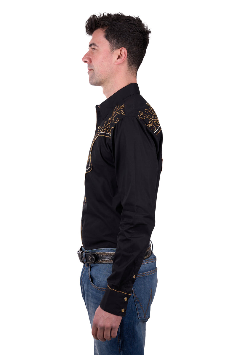 Wrangler Men's Rhys Embroidered Long Sleeve Shirt