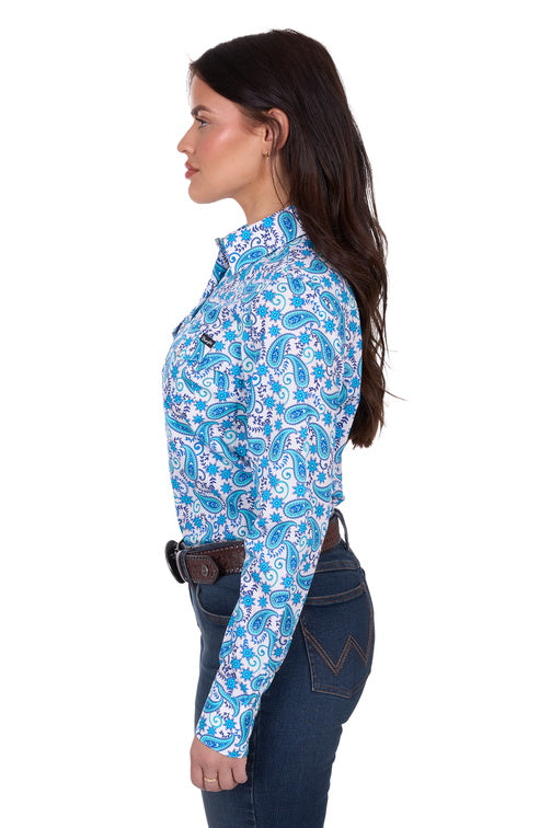 Wrangler Women's Alissa Print Western Long Sleeve Shirt
