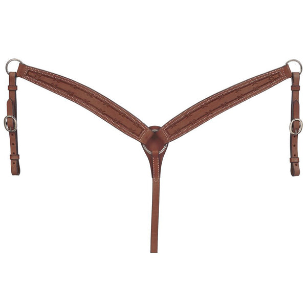 Royal King Barbed Wire Tooled Tapered Breastcollar