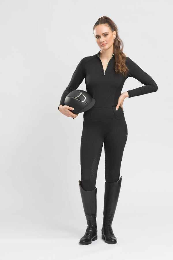 Equestrian Collective Honeycomb Technical Tights - Black