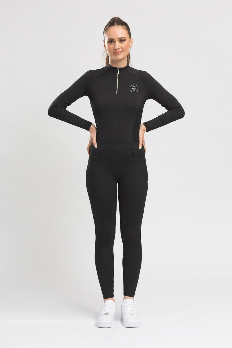 Equestrian Collective Honeycomb Technical Tights - Black