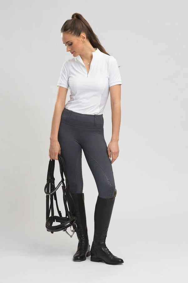 Equestrian Collective Honeycomb Technical Tights - Mountain Grey