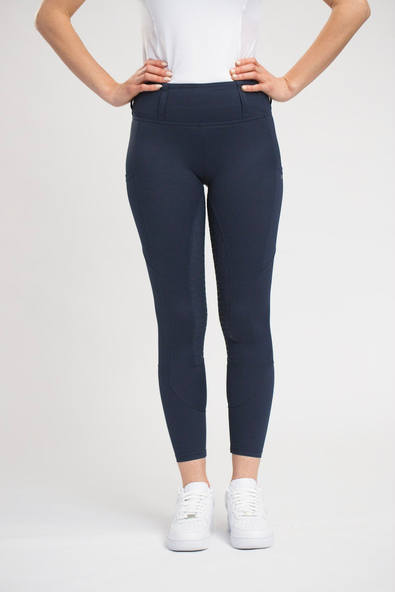 Equestrian Collective Honeycomb Technical Tights - Navy