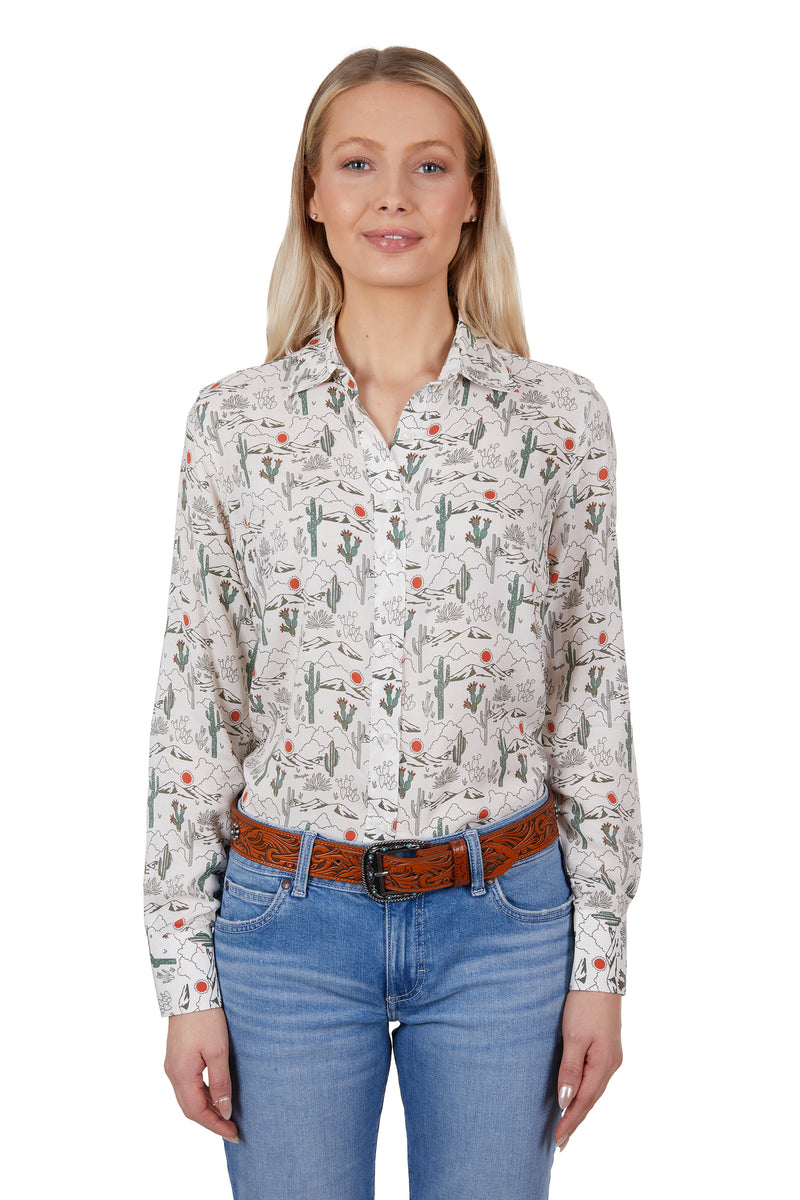 WRANGLER WOMEN’S SADIE PRINT LONG SLEEVE SHIRT