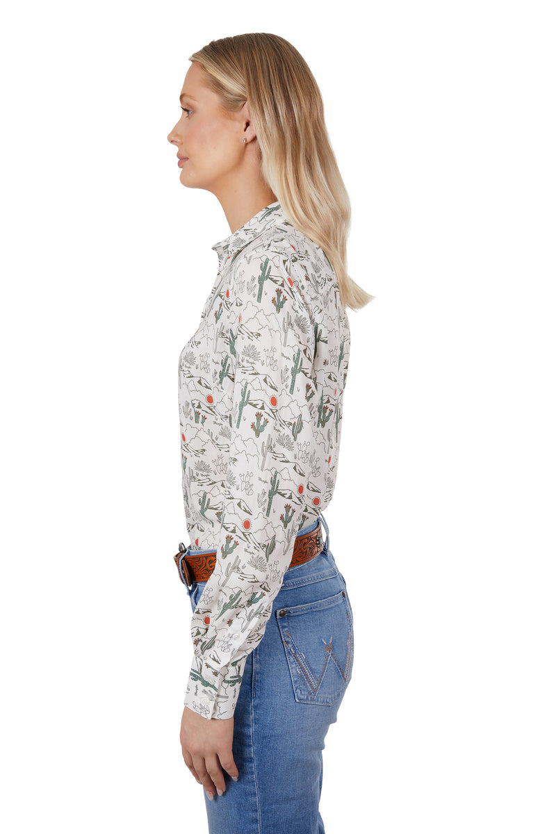 WRANGLER WOMEN’S SADIE PRINT LONG SLEEVE SHIRT