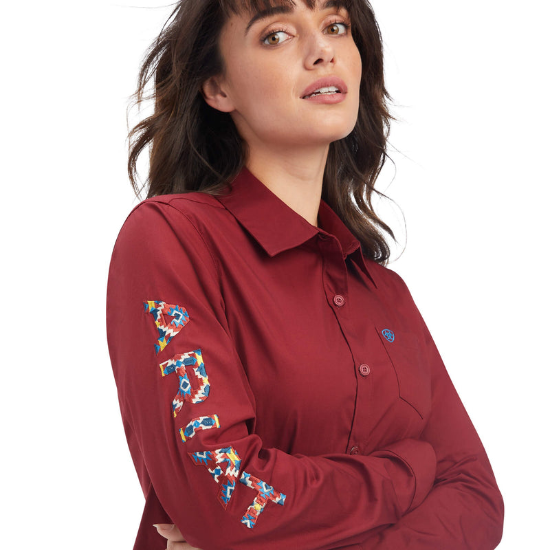 Ariat Team Kirby Stretch Shirt - Rouge Red