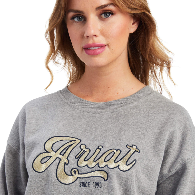 Ariat REAL Metallic Varsity Logo Sweatshirt