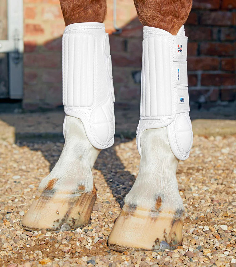 White Premier Equine Carbon Tech Air Flex Eventing Boots
