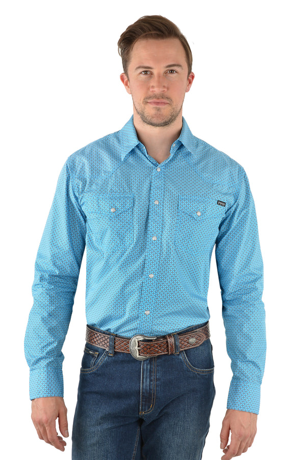 Pure Western Roy Print Western Long Sleeve Shirt