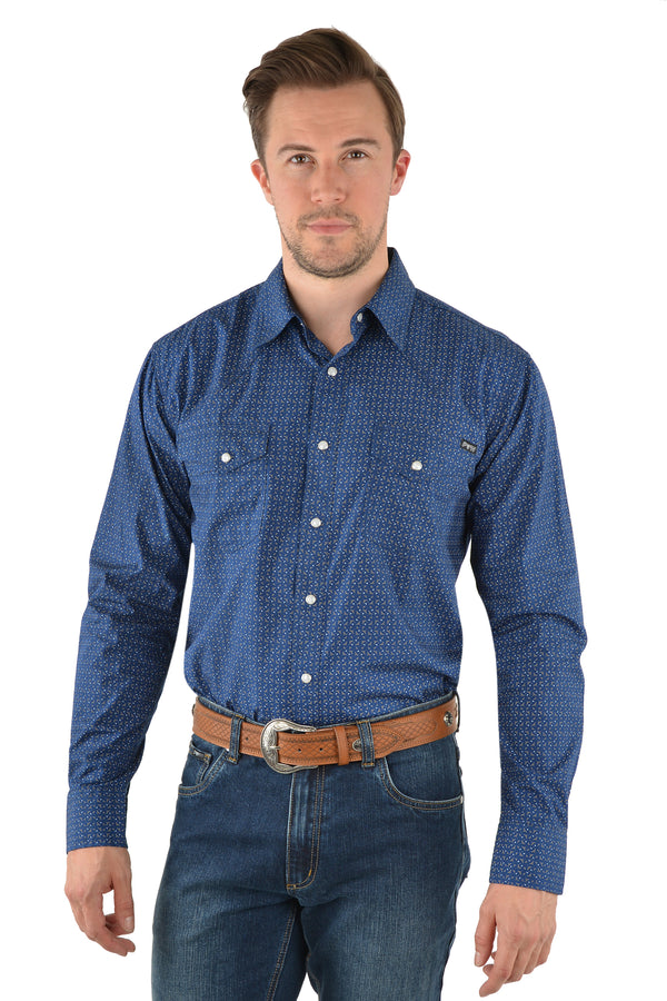 Pure Western Duke Print Western Long Sleeve Shirt