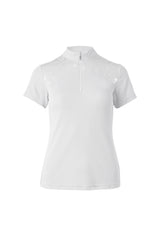 Horze Kaitlin Women's Training/Show Shirt with Short Sleeves and Flower Detail